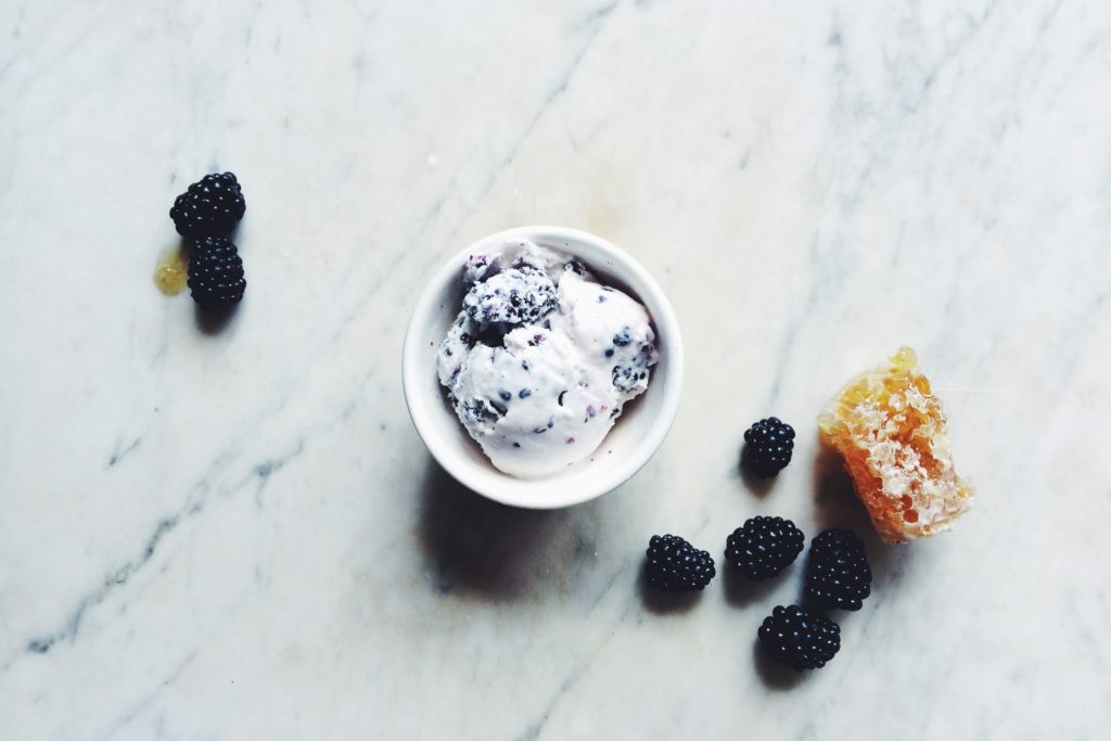 Blackberry and Local Honey Ice Cream Image