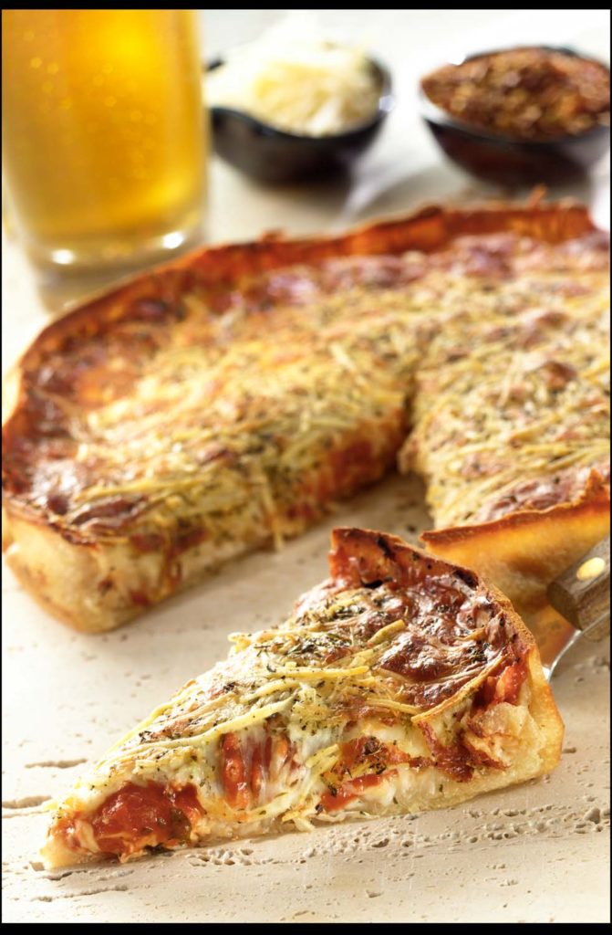 Uno's Cheese and Tomato Deep Dish Pizza