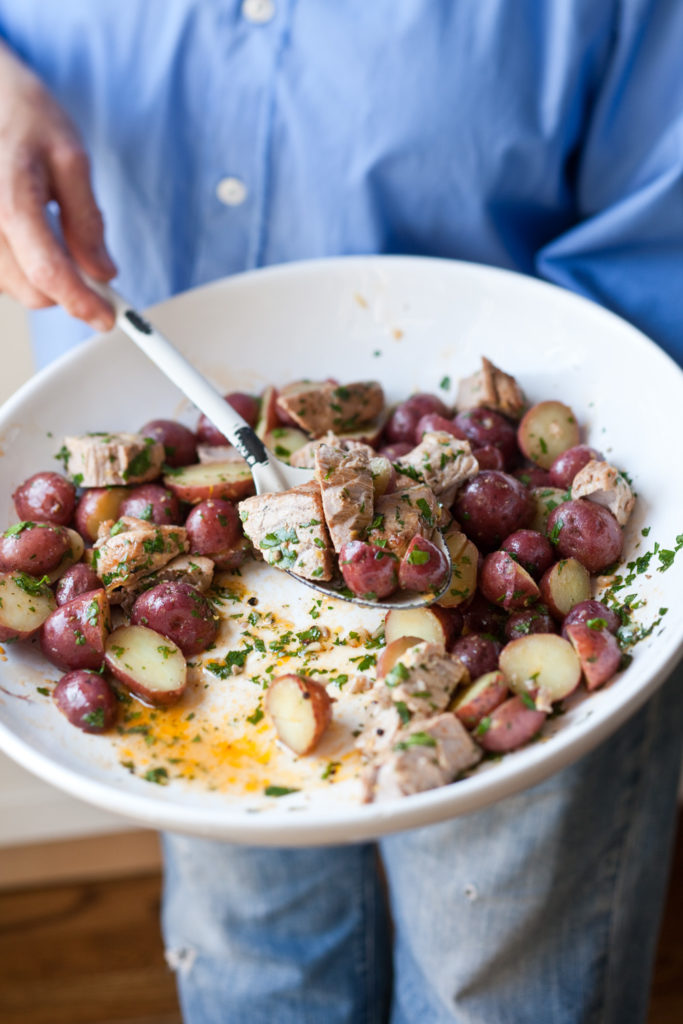 Seared Tuna with Lemony Potatoes
