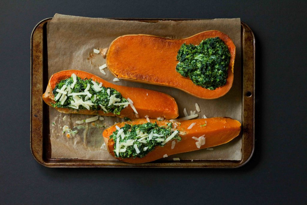 Butternut Squash Filled with Spinach and Ricotta