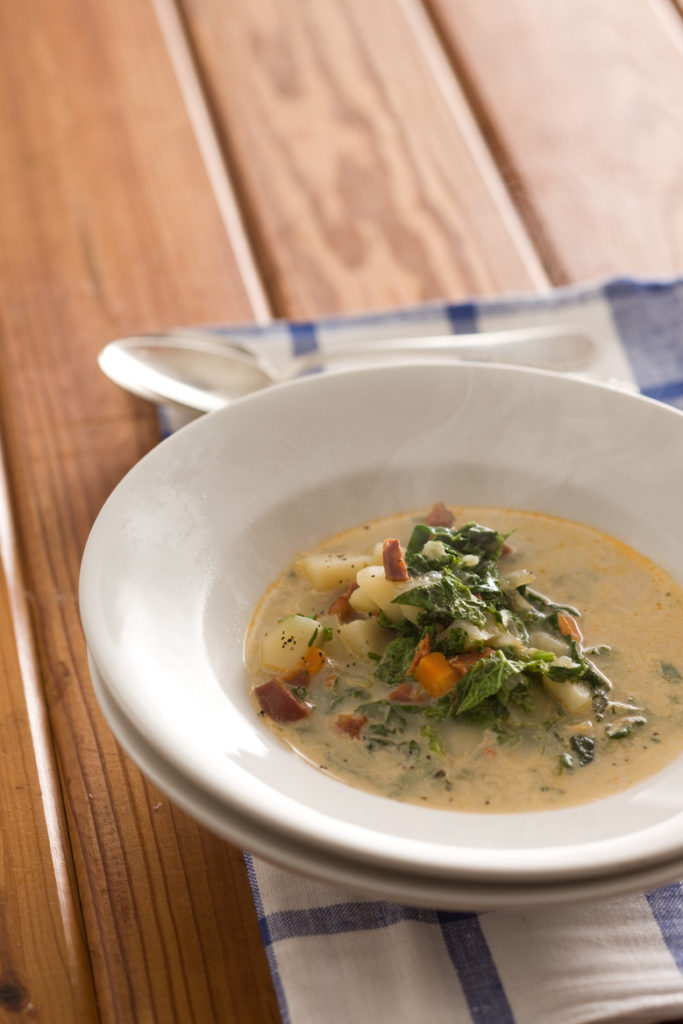Creamy Braising Greens Soup