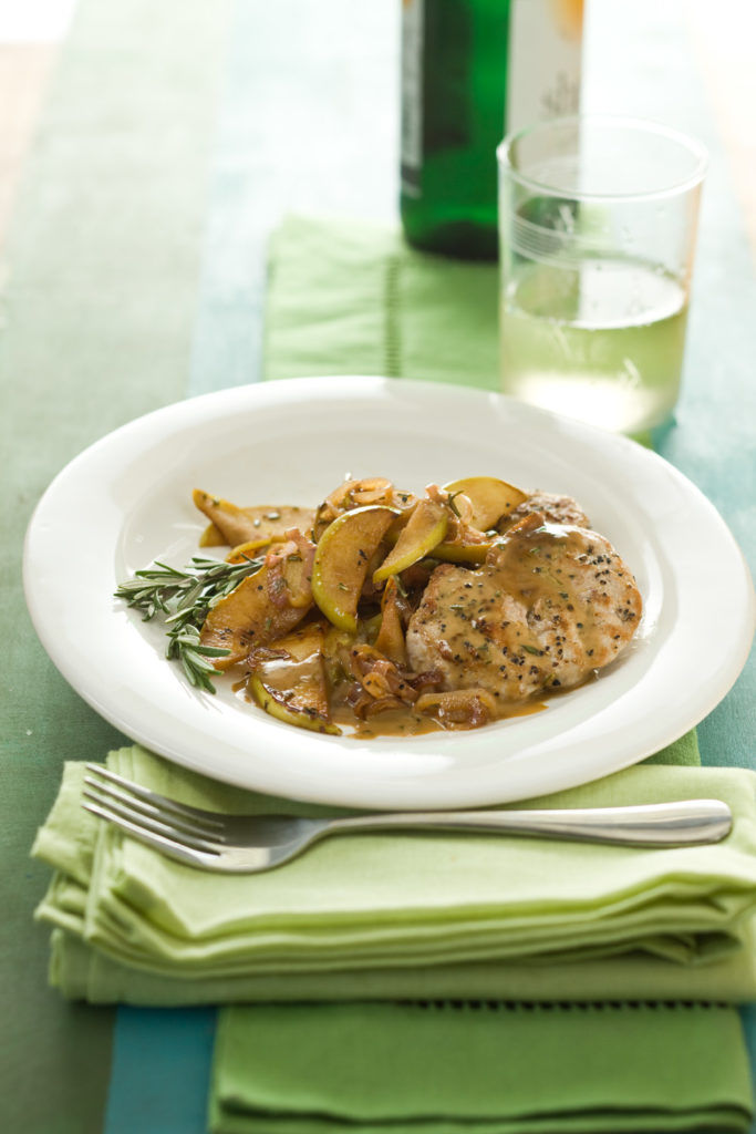 Pork and Apples with Cider Cream Sauce