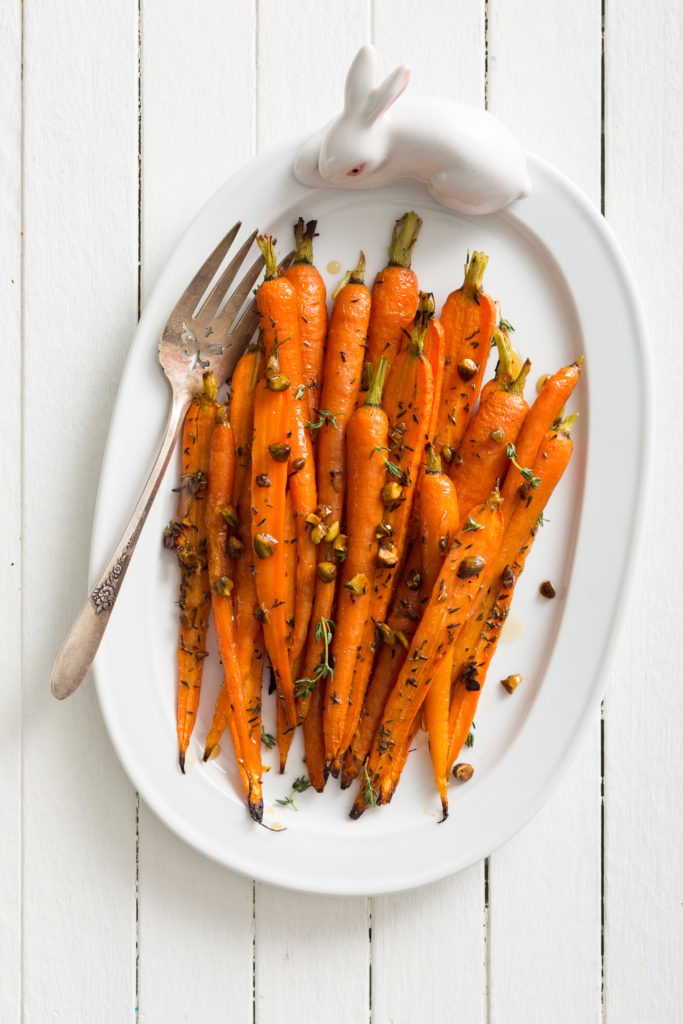 Maple and Pistachio Carrots