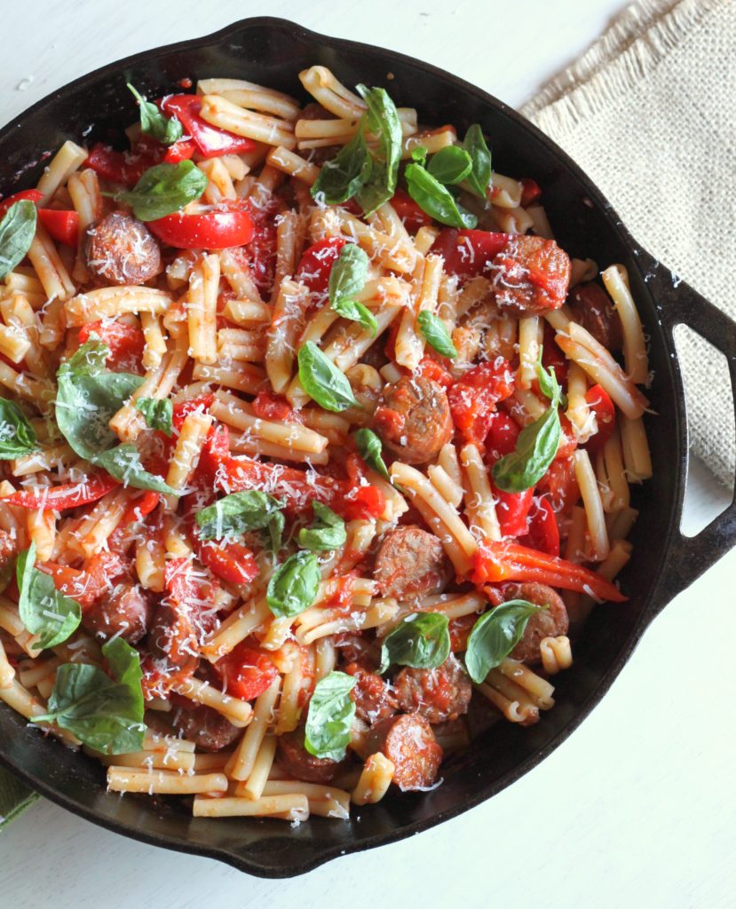 Hearty Sausage and Pepper Pasta with Tomato Sauce - Relish