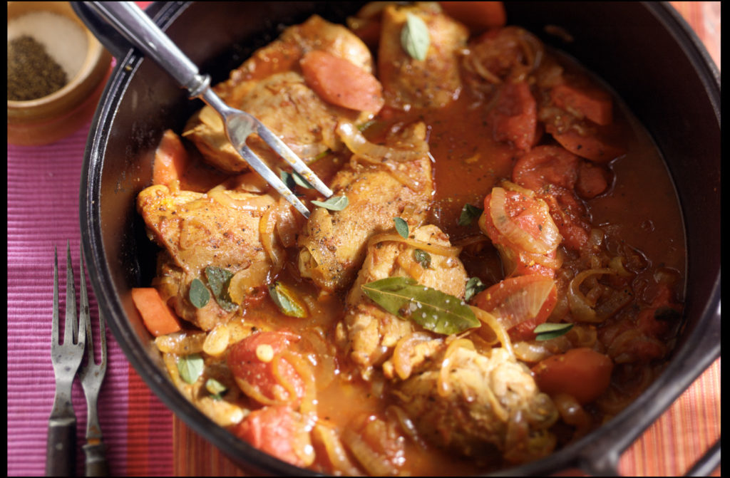 Braised Chicken Thighs with Tomatoes and Smoked Paprika