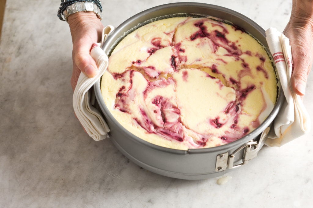 Blackberry Swirl Cheesecake