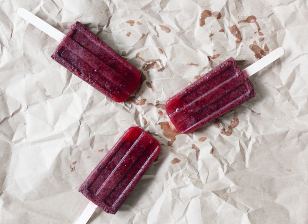Healthy Coconut Blueberry Popsicles Image