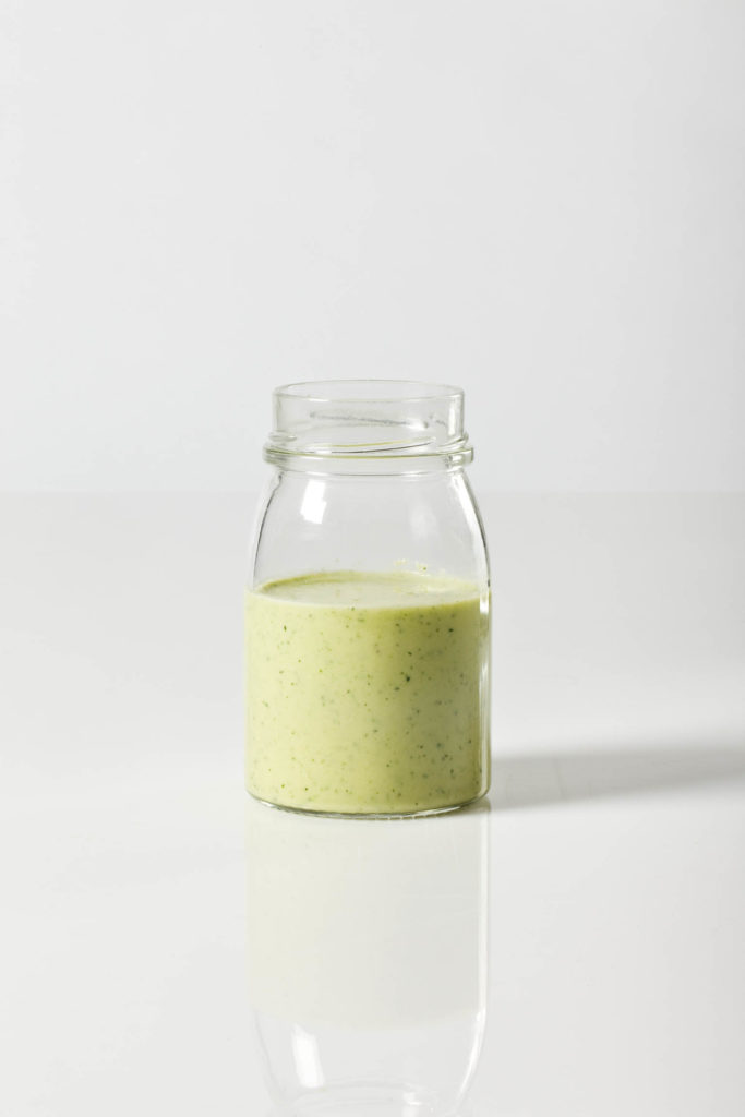 Creamy Zucchini Dressing with Tahini and Lemon