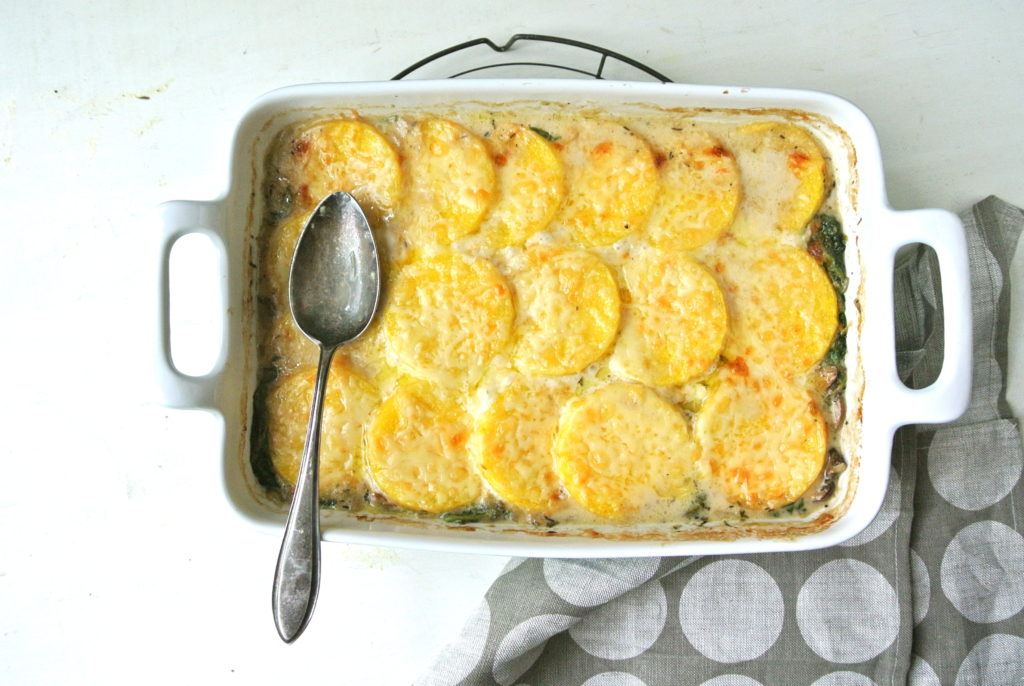 Spinach Mushroom Polenta Casserole Relish
