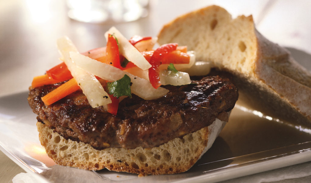 Gingered Buffalo Burgers with Jicama