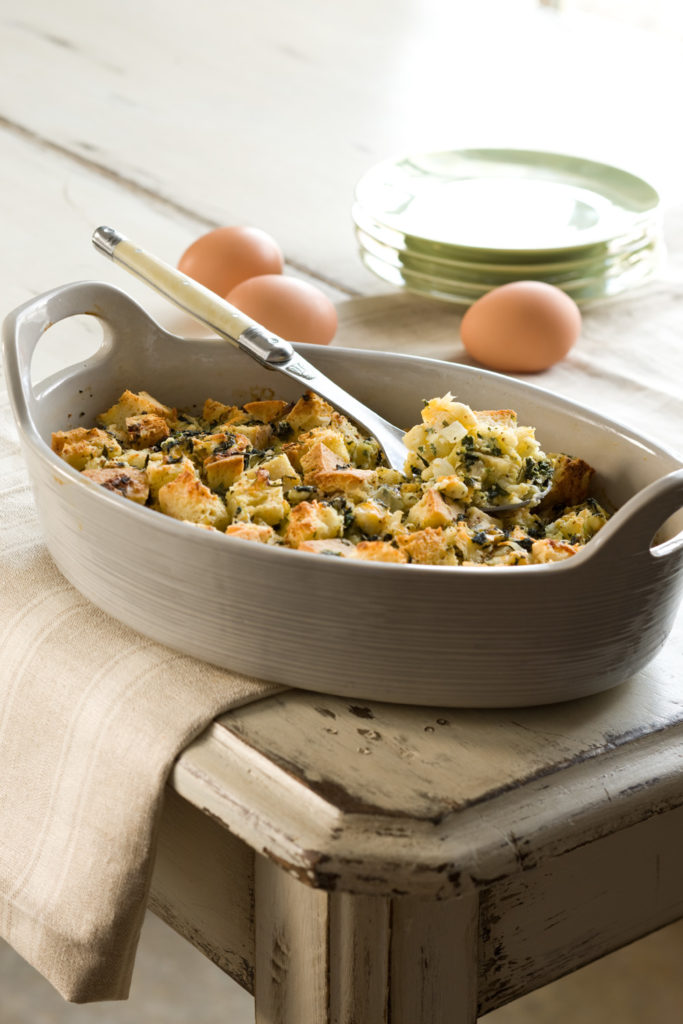 Herbed Spinach And Goat Cheese Strata Relish