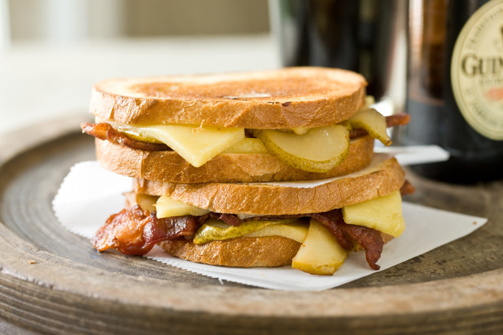 Grilled Cheese with Bacon and Caramelized Pears