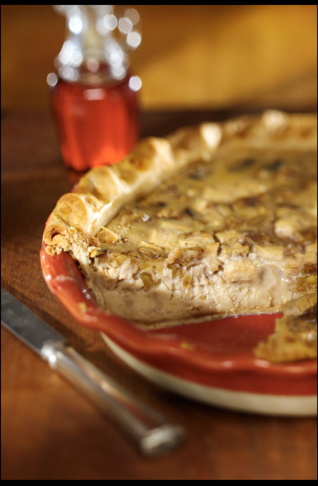 Maple Walnut Custard Pie
