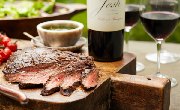 Flank Steak with Josh Cabernet Chimichurri Sauce Image