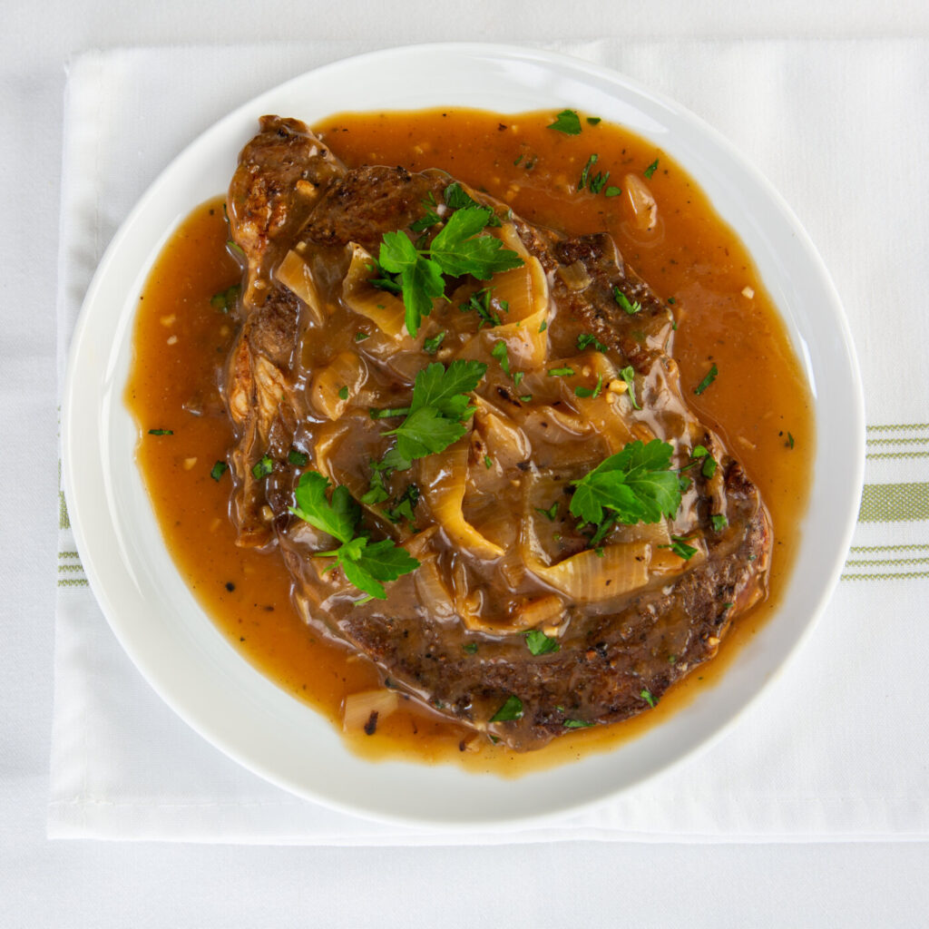 Smothered steak in online instant pot