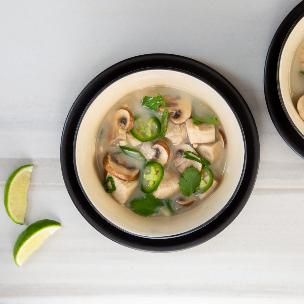 Healthy Chicken Coconut Milk Soup (Tom Ka Gai) Image