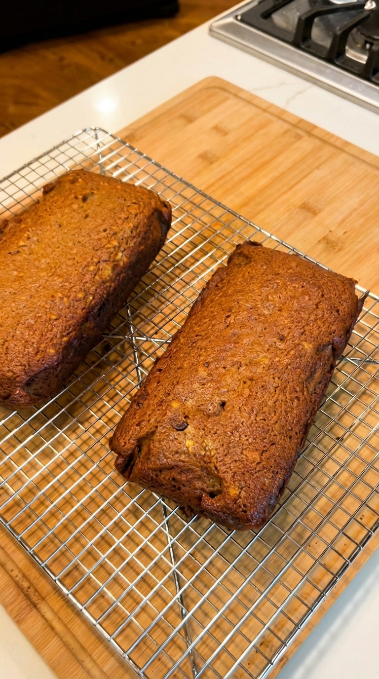 Banana Bread Double Batch (Walnuts & Chocolate Chips)