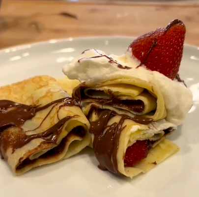 Crepes with Nutella & Strawberries Image